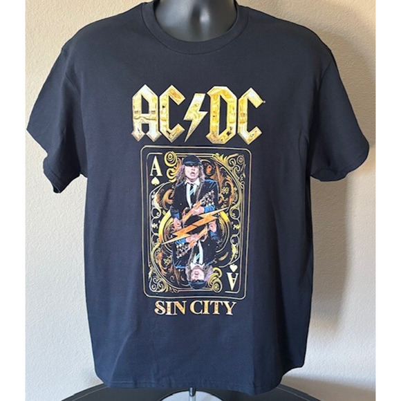 size L Officially Licensed AC/DC PWR/UP tour shirt LAS VEGAS ALLEGIANT STADIUM - Picture 1 of 6